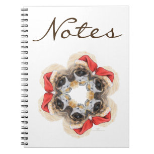 Pekingese Santa Snowflake Notebook