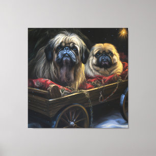 Pekingese Snowy Sleigh Christmas Decor