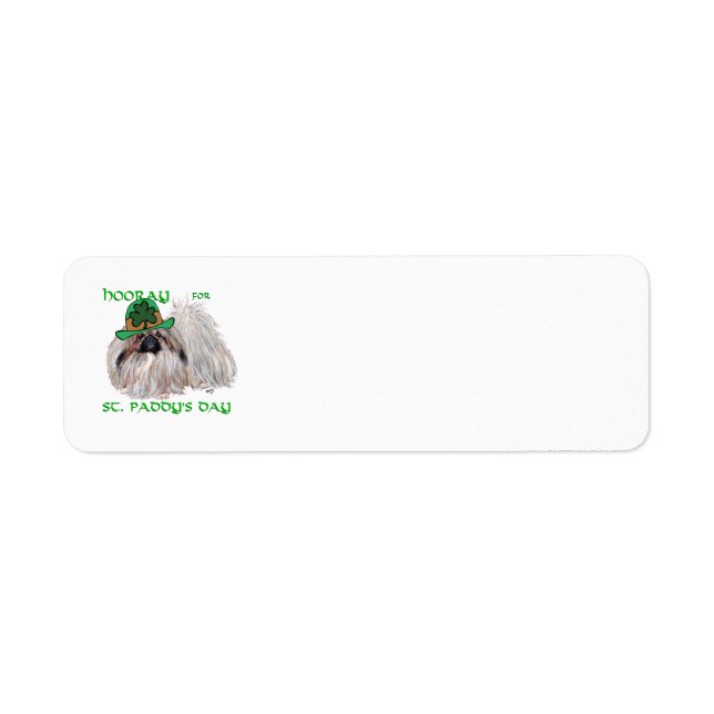 Pekingese St Patricks Day Return Address Labels (Front)