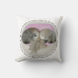 Pekingese Together Throw Pillow