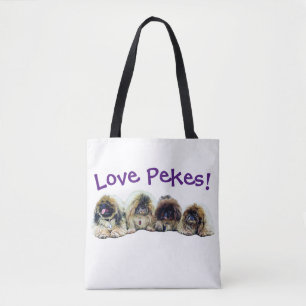 Pekingese Tote including the Peke-Ends!
