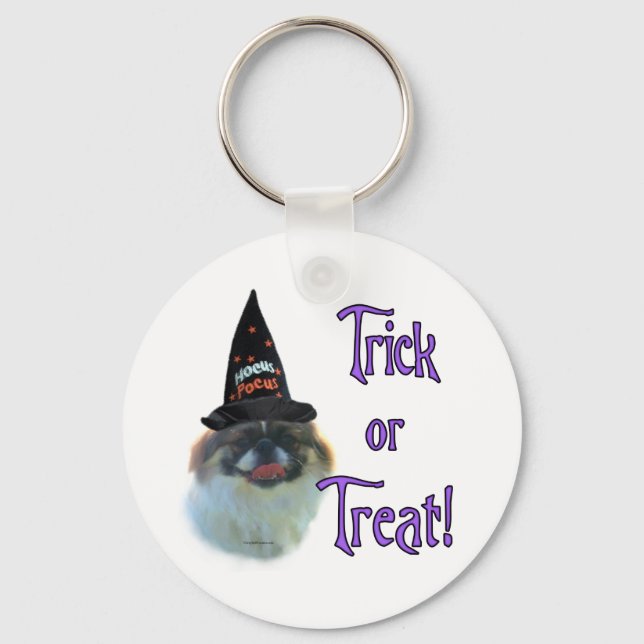 Pekingese Trick Keychain (Front)
