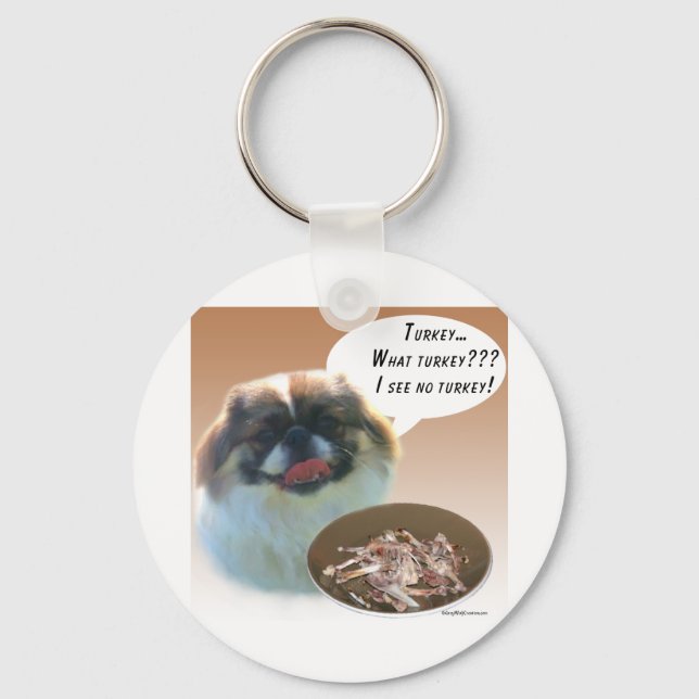 Pekingese Turkey Keychain (Front)