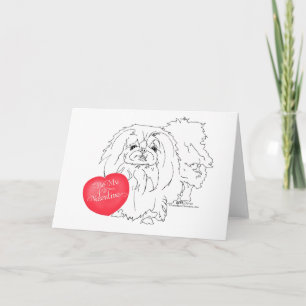 Pekingese Valentine Holiday Card