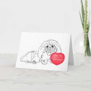 Pekingese Valentine Holiday Card