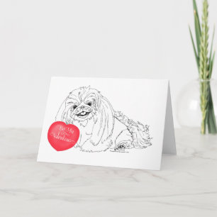 Pekingese Valentine Holiday Card