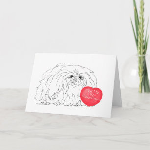 Pekingese Valentine Holiday Card