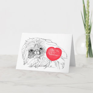 Pekingese Valentine Holiday Card