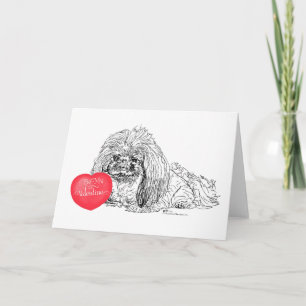 Pekingese Valentine Holiday Card
