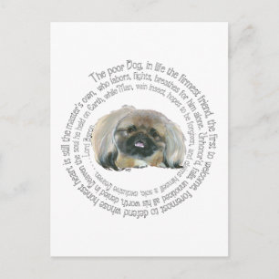 Pekingese Wisdom - and Lord Byron's Lament Postcard