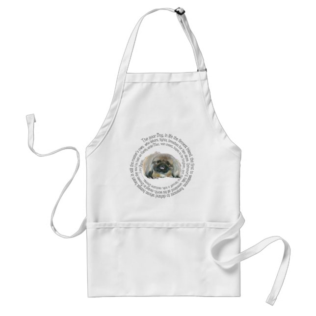 Pekingese Wisdom - and Lord Byron's Lament Standard Apron (Front)