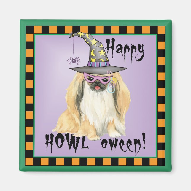 Pekingese Witch Magnet (Front)