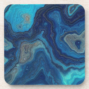 “Pelagic Contours” – An Abstract Seascape Coaster