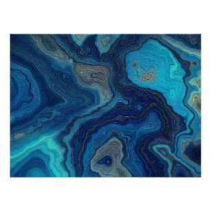 “Pelagic Contours” – An Abstract Seascape Poster