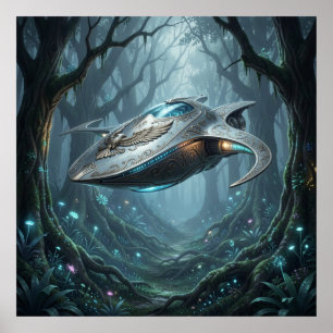 Pelasgian Heritage Emblem Galactic Cruiser Premium Poster