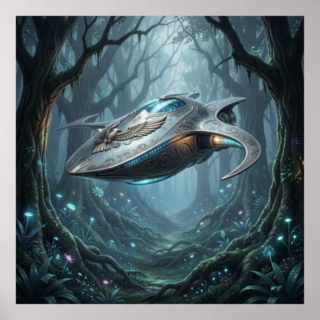 Pelasgian Heritage Emblem Galactic Cruiser Premium Poster (Front)