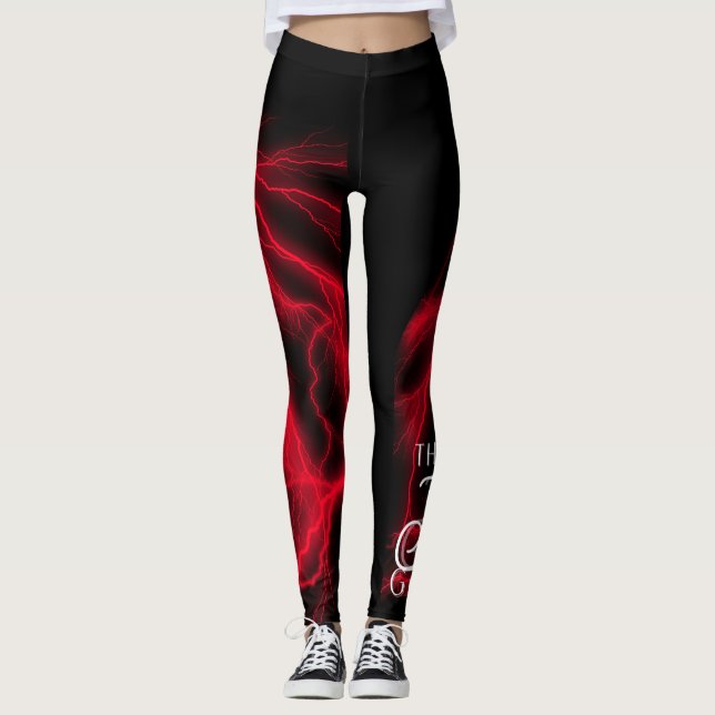 Pele La Déesse Hawaiienne Leggings Noirs (Devant)