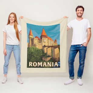 Peles Castle Romania Fleece Blanket