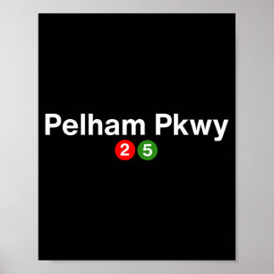 Pelham parkway new york subway station stop bronx poster