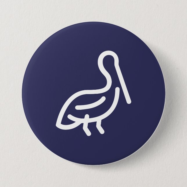 Pelican 3 Inch Round Button (Front)