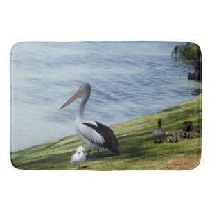 Pelican And Ducks, Bath Mat