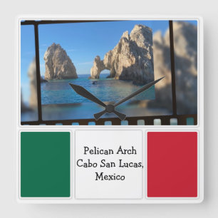 Pelican Arch, Cabo San Lucas Square Wall Clock