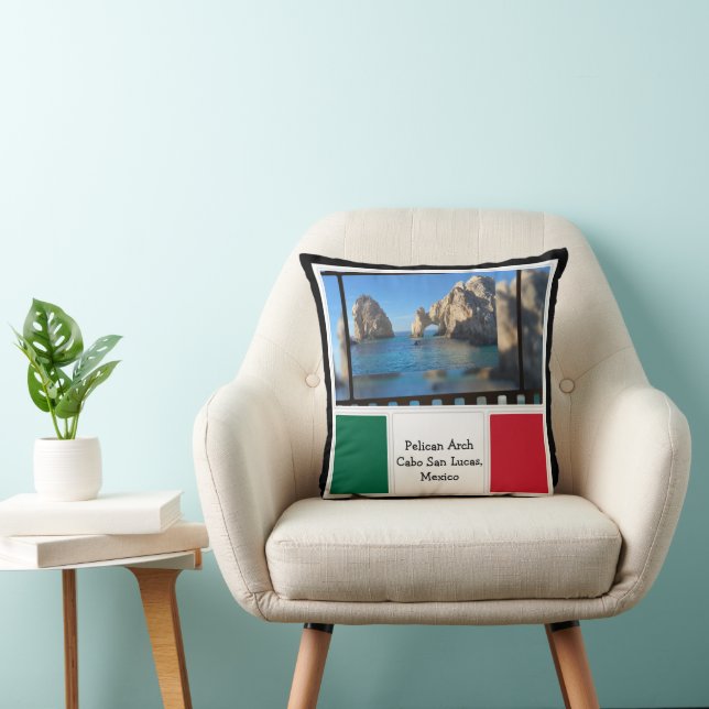 Pelican Arch, Cabo San Lucas Throw Pillow (Chair)