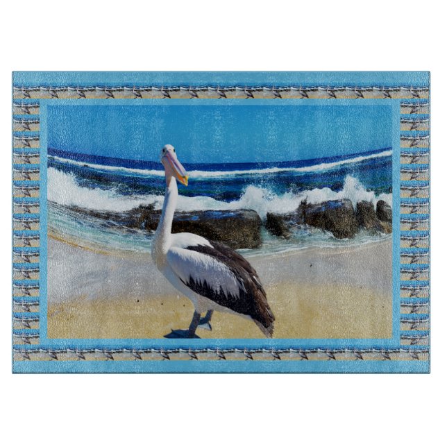 Pelican Beach Splash, Cutting Board (Front)