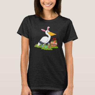 Pelican Bird Easter Egg Hunting Bunny Pelican East T-Shirt