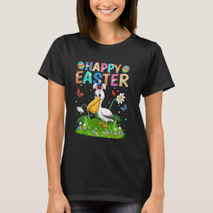 Pelican Bird Happy Easter Egg Hunt Bunny Ear Easte T-Shirt