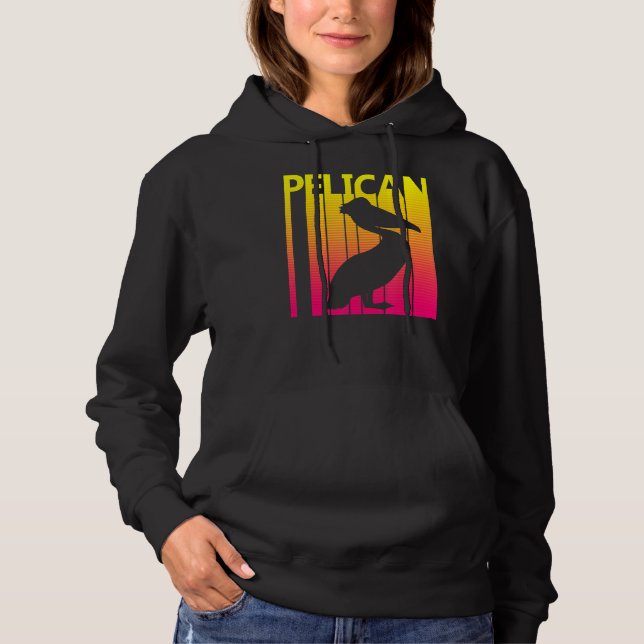 Pelican Bird Retro Costume Hoodie (Front)