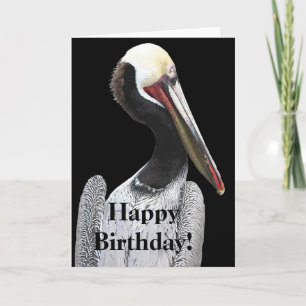 Pelican Birds Wildlife Animals Beach Card