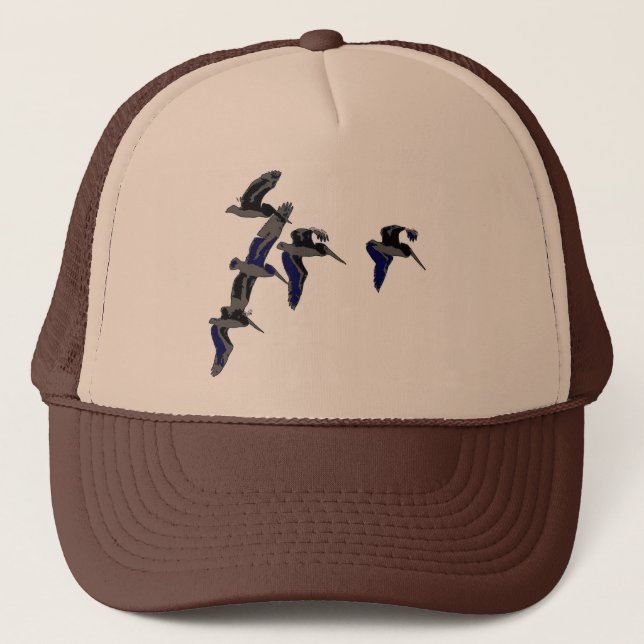 Pelican Birds Wildlife Animals Trucker Hat (Front)