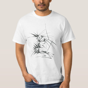 Pelican Black White Abstract Tribal Tattoo At T-Shirt