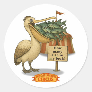 Pelican competition classic round sticker