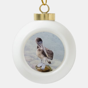 Pelican Days Ceramic Ball Christmas Ornament