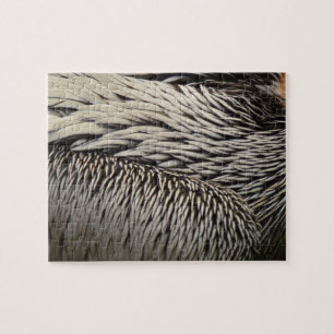 Pelican Feathers Nature Photography Jigsaw Puzzle