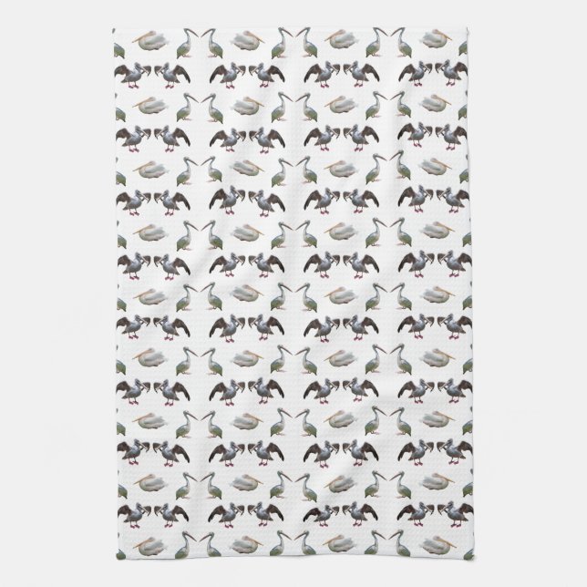 Pelican Frenzy Kitchen Towel (choose colour) (Vertical)