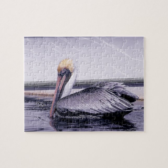 Pelican Gliding Jigsaw Puzzle (Horizontal)