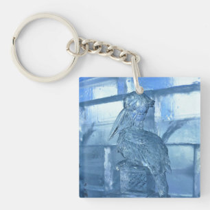 Pelican Ice Sculpture, Quebec, Canada Keychain