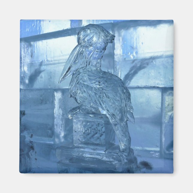 Pelican Ice Sculpture, Quebec, Canada Magnet (Front)