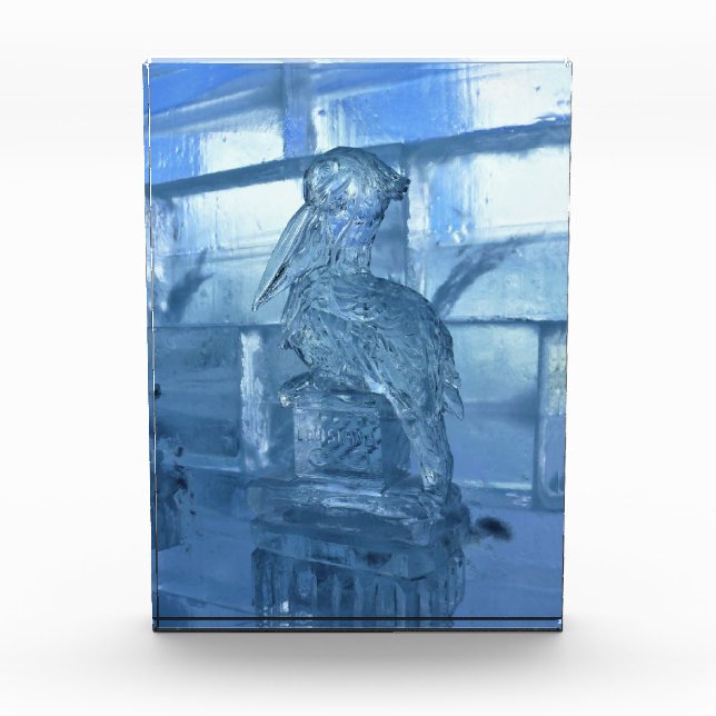 Pelican Ice Sculpture, Quebec, Canada Photo Block (Front)