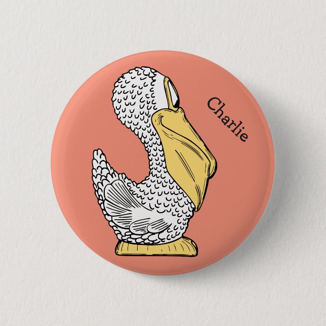 Pelican Illustration custom text button (Front)