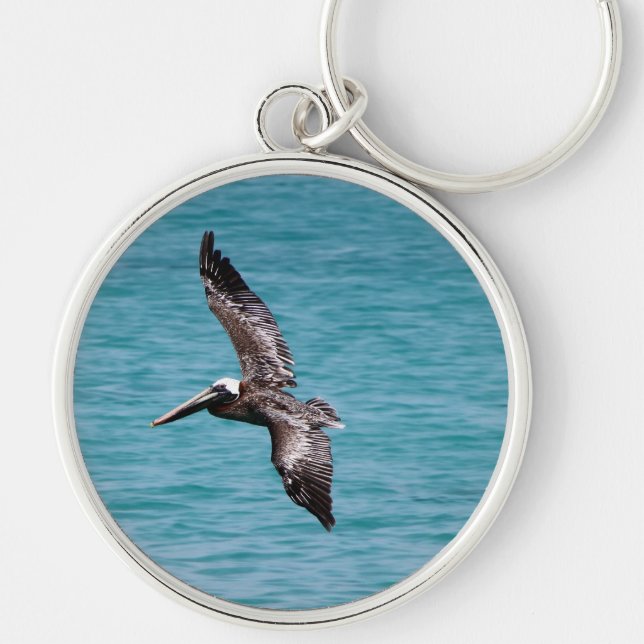 Pelican in flight keychain (Front)
