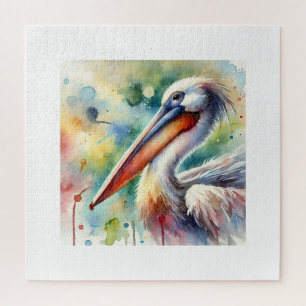 Pelican in Serenity 210724AREF108 - Watercolor Jigsaw Puzzle