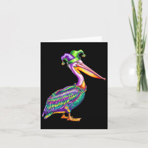 Pelican Mardi Gras Carnival Animal Lover Mens Wome Card