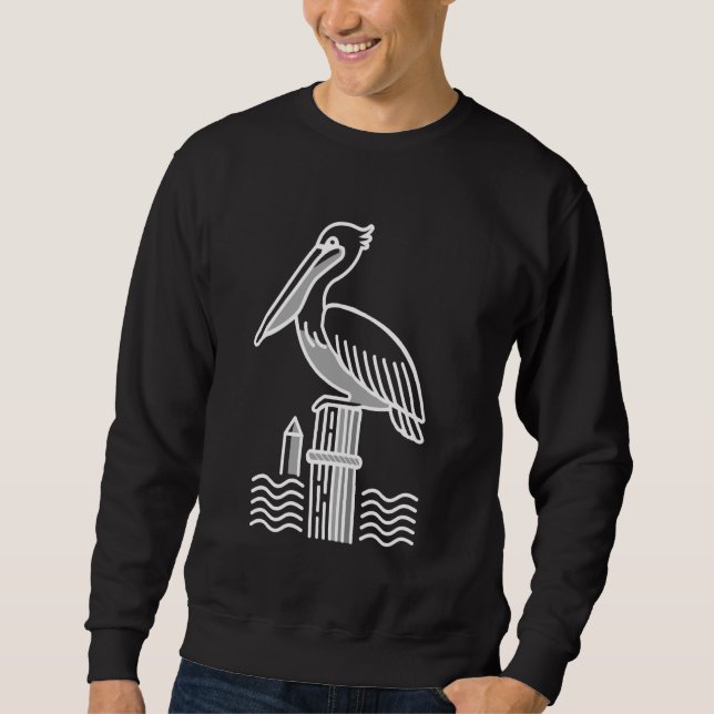 Pelican on a pole sweatshirt (Front)