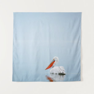 PELICAN ON BLUE WATER TAPESTRY