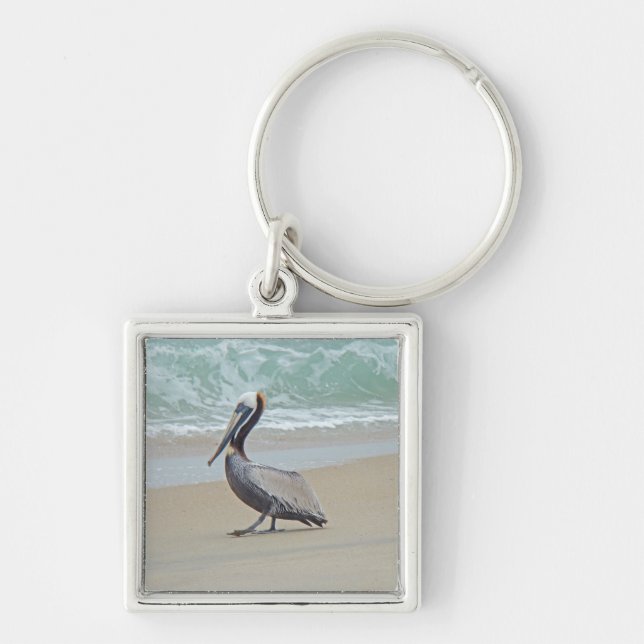 Pelican on Outer Banks OBX NC Keychain (Front)