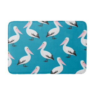 Pelican pattern bath mat